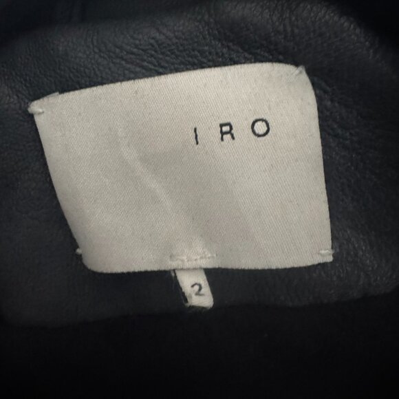 IRO|Black Leather Moto Jacket| US 2 - Picture 8 of 8